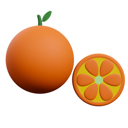 Naranja  3D Illustration