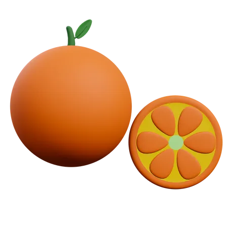 Naranja  3D Illustration