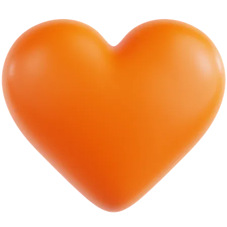 Amor naranja  3D Icon