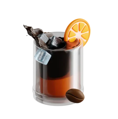 Café expreso de naranja  3D Icon