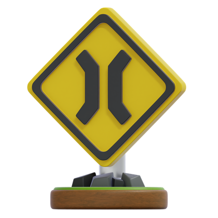 NARROW BRIDGE SIGN  3D Icon