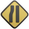 narrow road sign symbol