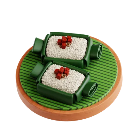 Nasi Bakar  3D Icon