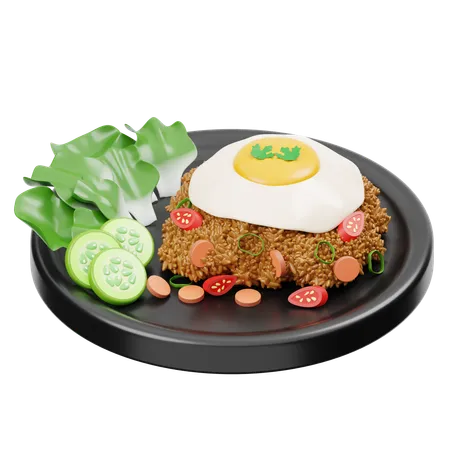 Nasi Goreng  3D Icon