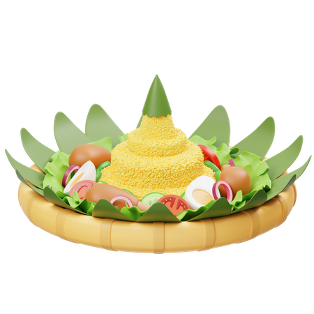 Nasi Tumpeng  3D Icon