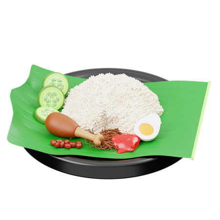 Nasi Uduk  3D Icon