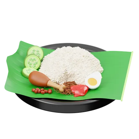 Nasi Uduk  3D Icon