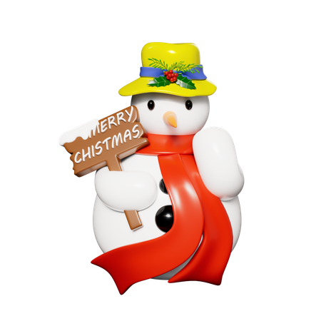 Boneco de neve de natal  3D Icon