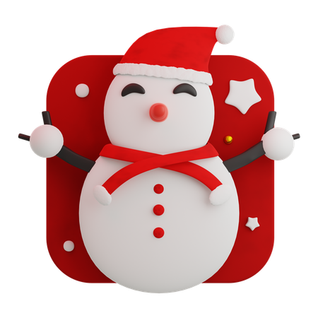 Boneco de neve fofo de natal  3D Icon