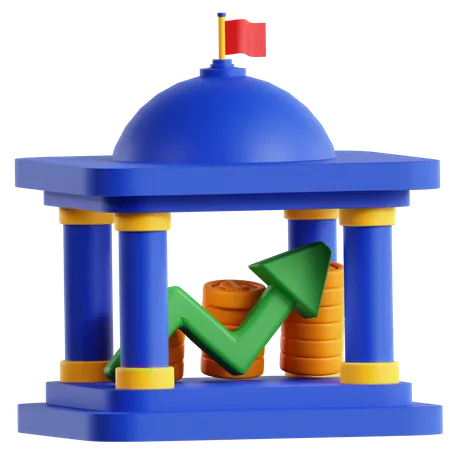National Debt Chart  3D Icon
