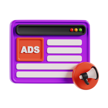 Native Ads  3D Icon