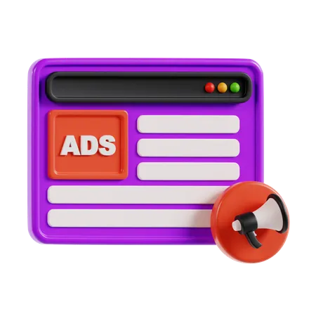 Native Ads  3D Icon