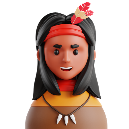 Native American  3D Icon