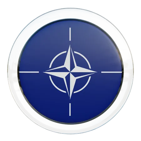 NATO Round Flag  3D Icon