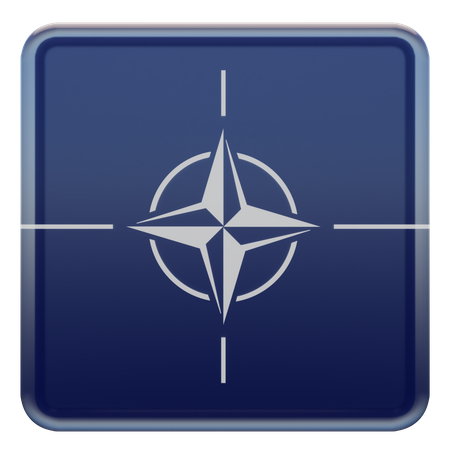 NATO Square Flag  3D Icon