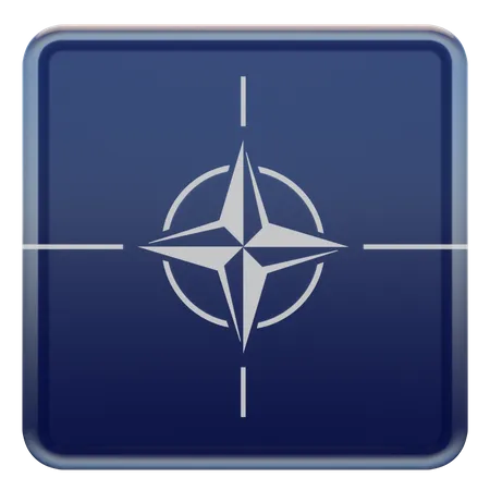 NATO Square Flag  3D Icon