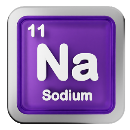 Natrium-Periodensystem  3D Icon