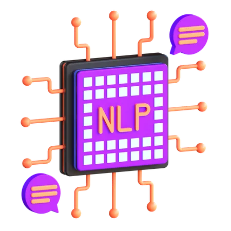 Natural Language Processing NLP  3D Icon