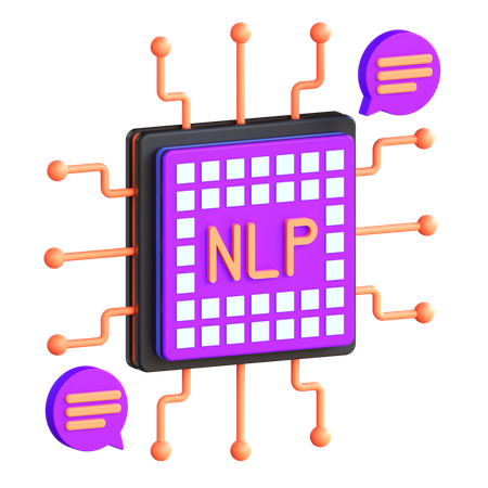 Natural Language Processing NLP  3D Icon