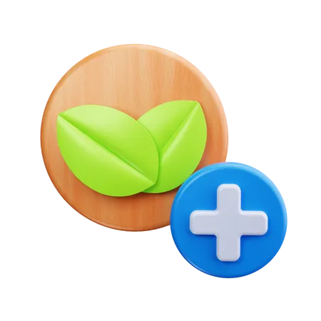 자연 의학  3D Icon