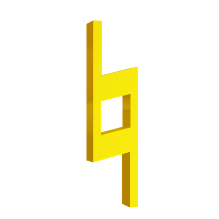 Natural Music Note  3D Icon
