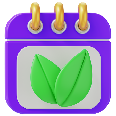 Nature Calendar  3D Icon