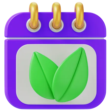 Nature Calendar  3D Icon