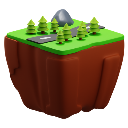 Nature Roads Landscape  3D Icon