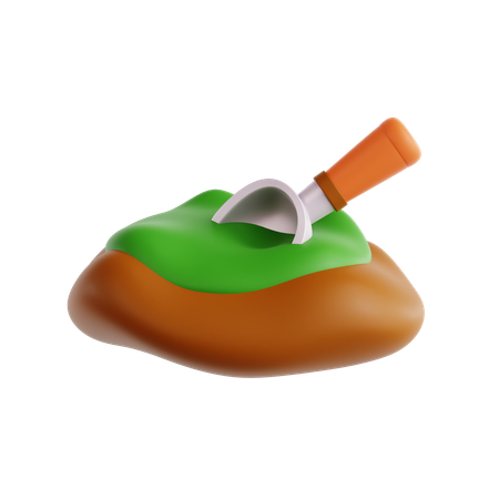 Natürlicher Mulchhaufen  3D Icon