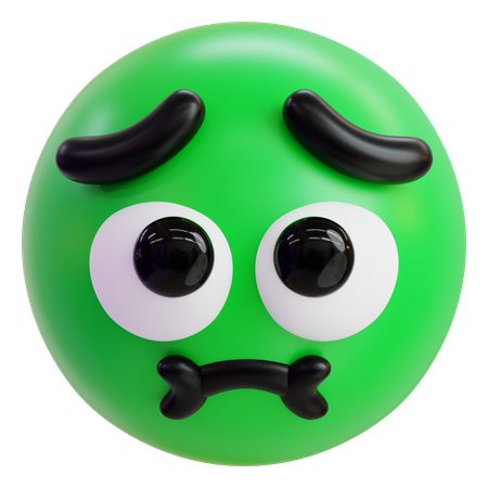 Nausea Vomiting Emoji  3D Icon