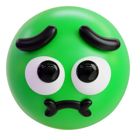 Nausea Vomiting Emoji  3D Icon