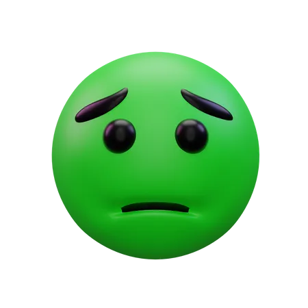 Premium PSD  3d rendering whatsapp sad emoji reaction icon