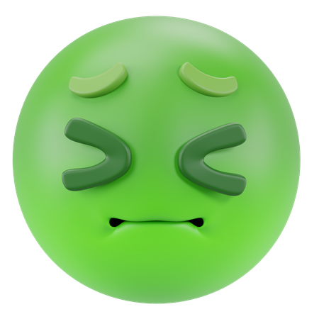 Nauseated Face  3D Icon