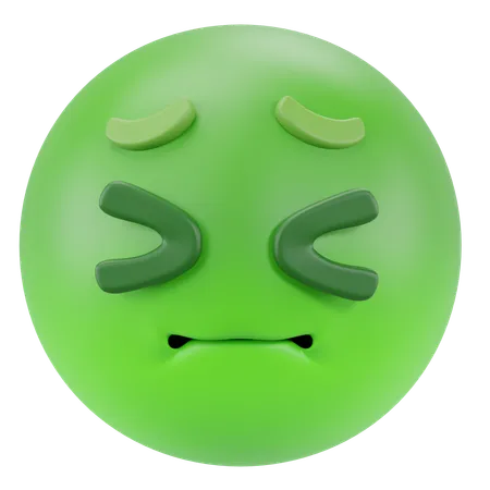 Nauseated Face  3D Icon