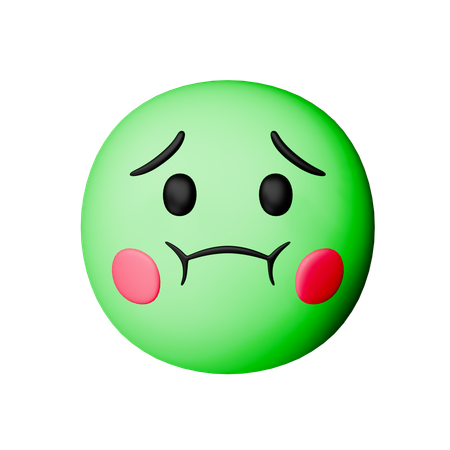 Nauseated Face Emoji  3D Icon