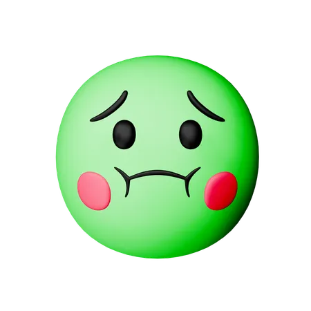 Nauseated Face Emoji  3D Icon