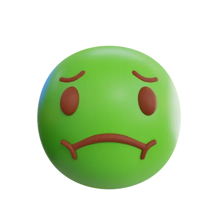 Nauseous Emoji  3D Icon