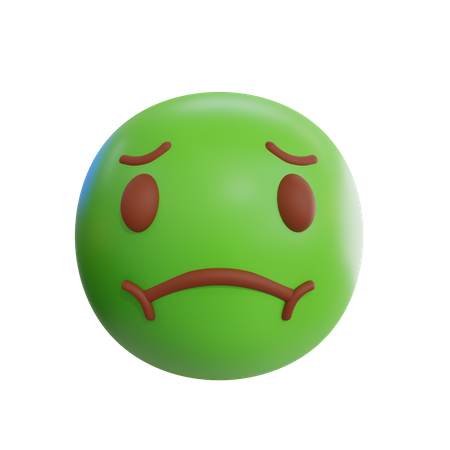 Nauseous Emoji  3D Icon