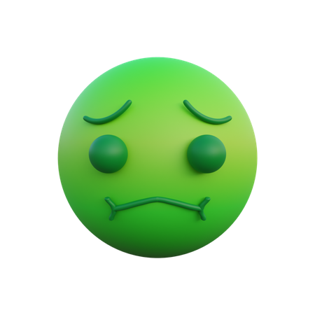 Nauseous face  3D Emoji