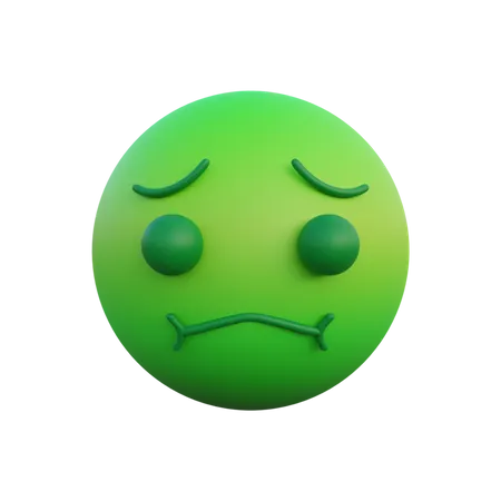 Nauseous face  3D Emoji