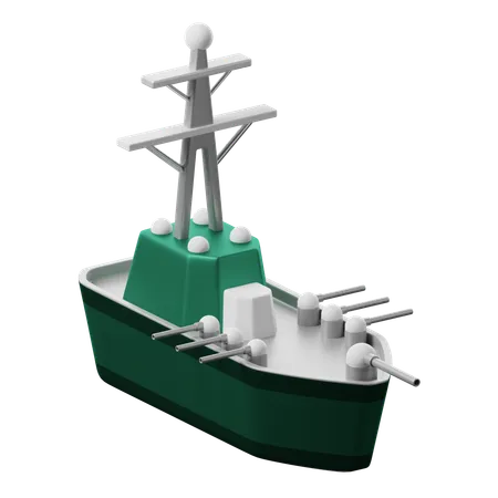 3 D War Icons Illustration Naval Vessel 3D Icon