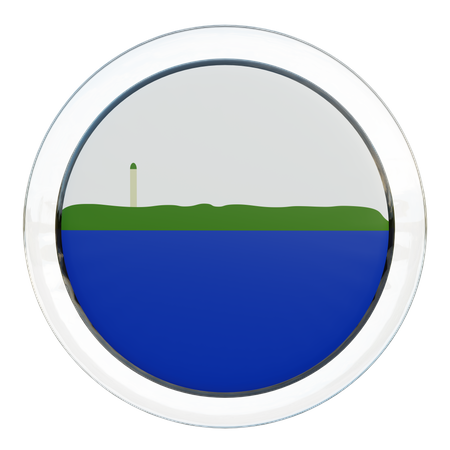 Navassa Island Round Flag  3D Icon
