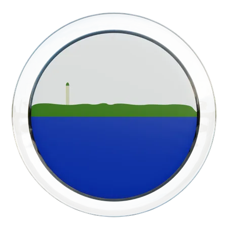 Navassa Island Round Flag  3D Icon