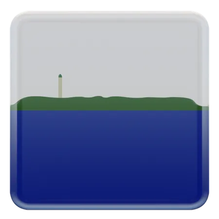 Navassa Island Square Flag  3D Icon