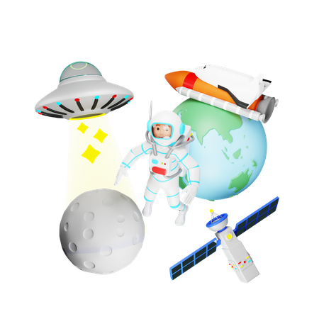 Nave espacial OVNI  3D Icon