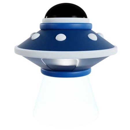 Nave espacial ovni azul  3D Icon