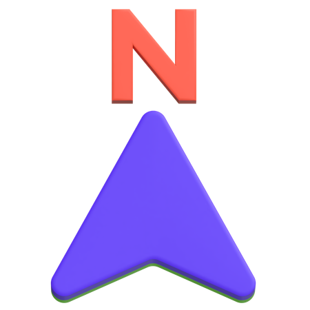 Navegación norte  3D Icon