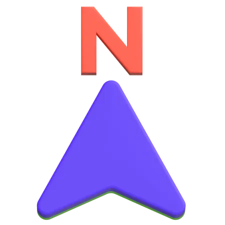 Navegación norte  3D Icon