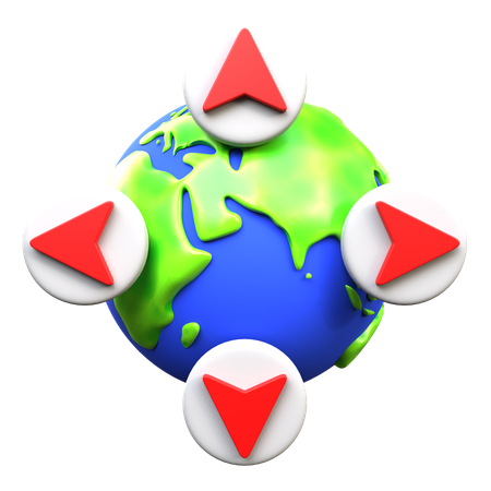 Navegación mundial  3D Icon