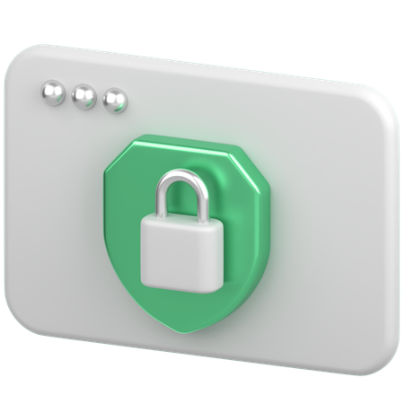Navegador com escudo  3D Icon